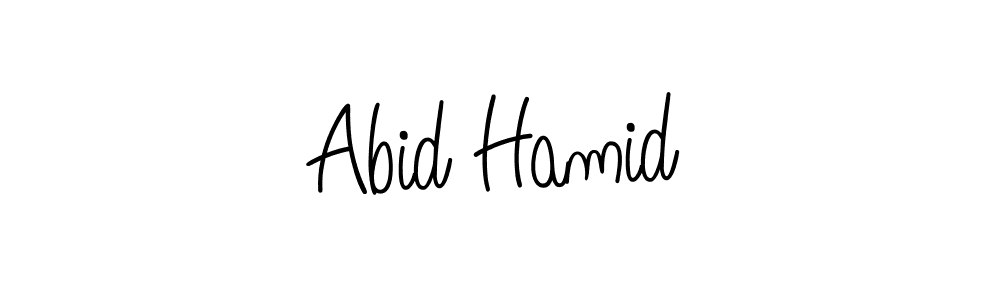 Use a signature maker to create a handwritten signature online. With this signature software, you can design (Angelique-Rose-font-FFP) your own signature for name Abid Hamid. Abid Hamid signature style 5 images and pictures png