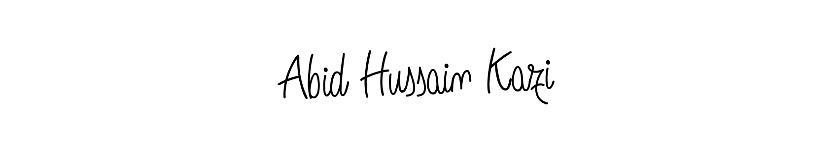 Use a signature maker to create a handwritten signature online. With this signature software, you can design (Angelique-Rose-font-FFP) your own signature for name Abid Hussain Kazi. Abid Hussain Kazi signature style 5 images and pictures png