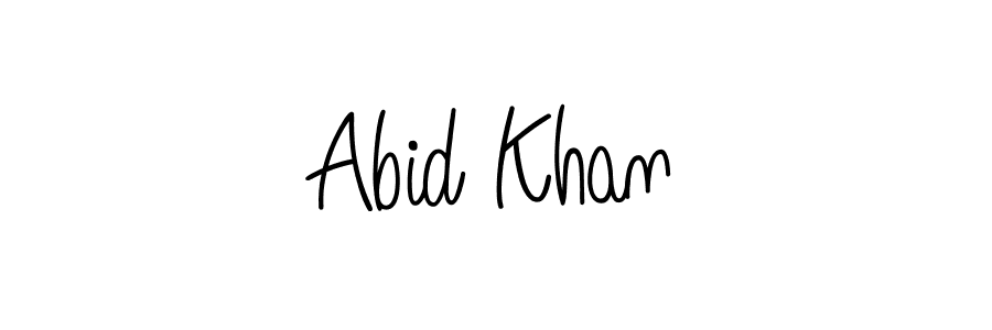 Make a beautiful signature design for name Abid Khan. With this signature (Angelique-Rose-font-FFP) style, you can create a handwritten signature for free. Abid Khan signature style 5 images and pictures png