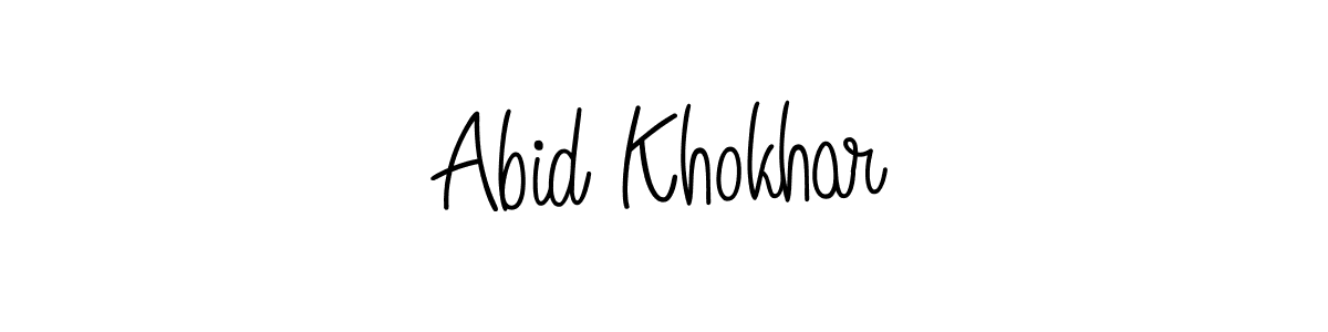 You can use this online signature creator to create a handwritten signature for the name Abid Khokhar. This is the best online autograph maker. Abid Khokhar signature style 5 images and pictures png