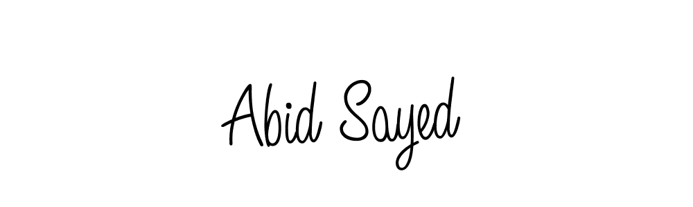 How to make Abid Sayed name signature. Use Angelique-Rose-font-FFP style for creating short signs online. This is the latest handwritten sign. Abid Sayed signature style 5 images and pictures png