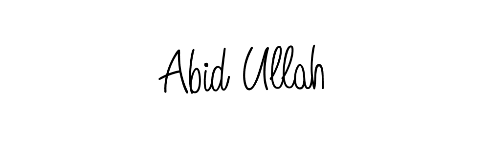 You should practise on your own different ways (Angelique-Rose-font-FFP) to write your name (Abid Ullah) in signature. don't let someone else do it for you. Abid Ullah signature style 5 images and pictures png