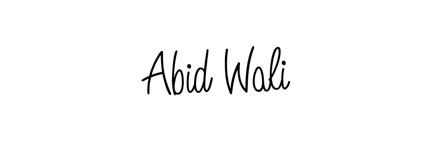 How to make Abid Wali name signature. Use Angelique-Rose-font-FFP style for creating short signs online. This is the latest handwritten sign. Abid Wali signature style 5 images and pictures png
