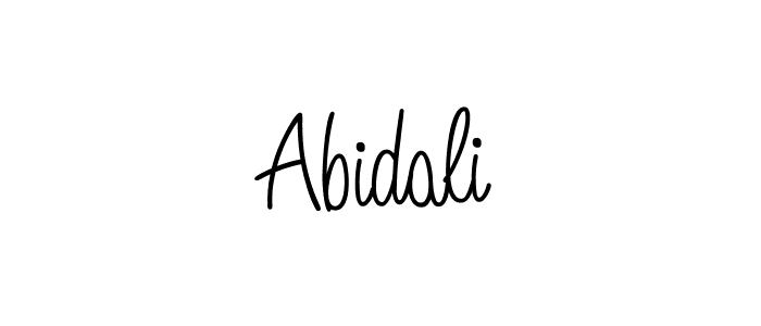 Make a beautiful signature design for name Abidali. With this signature (Angelique-Rose-font-FFP) style, you can create a handwritten signature for free. Abidali signature style 5 images and pictures png