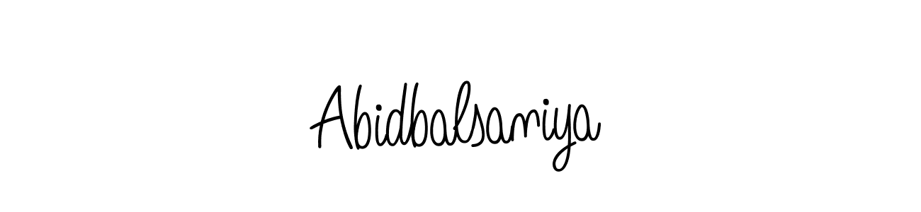 Make a short Abidbalsaniya signature style. Manage your documents anywhere anytime using Angelique-Rose-font-FFP. Create and add eSignatures, submit forms, share and send files easily. Abidbalsaniya signature style 5 images and pictures png