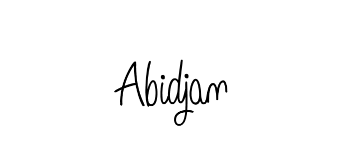 Make a beautiful signature design for name Abidjan. With this signature (Angelique-Rose-font-FFP) style, you can create a handwritten signature for free. Abidjan signature style 5 images and pictures png