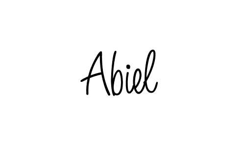 Design your own signature with our free online signature maker. With this signature software, you can create a handwritten (Angelique-Rose-font-FFP) signature for name Abiel. Abiel signature style 5 images and pictures png
