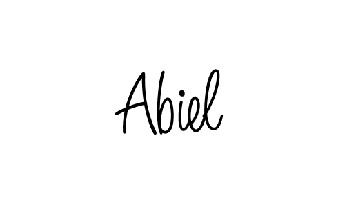 Design your own signature with our free online signature maker. With this signature software, you can create a handwritten (Angelique-Rose-font-FFP) signature for name Abiel. Abiel signature style 5 images and pictures png