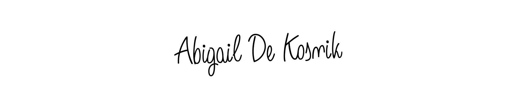 Use a signature maker to create a handwritten signature online. With this signature software, you can design (Angelique-Rose-font-FFP) your own signature for name Abigail De Kosnik. Abigail De Kosnik signature style 5 images and pictures png