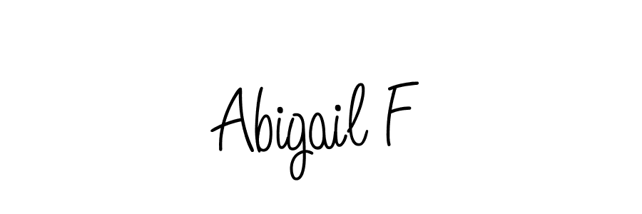The best way (Angelique-Rose-font-FFP) to make a short signature is to pick only two or three words in your name. The name Abigail F include a total of six letters. For converting this name. Abigail F signature style 5 images and pictures png