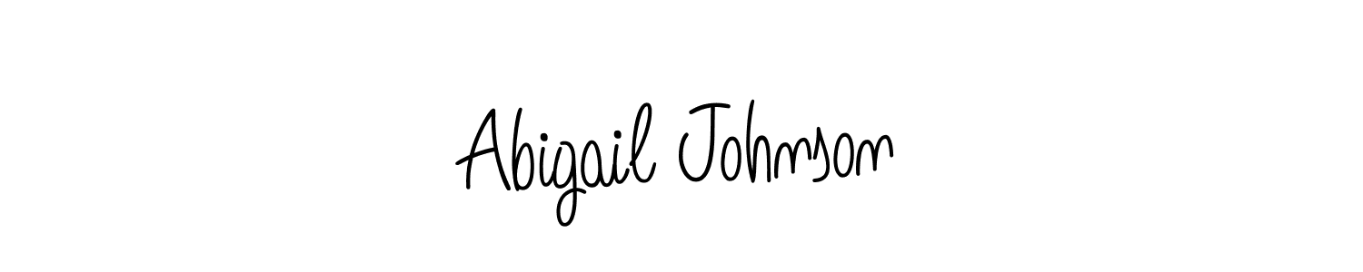 The best way (Angelique-Rose-font-FFP) to make a short signature is to pick only two or three words in your name. The name Abigail Johnson include a total of six letters. For converting this name. Abigail Johnson signature style 5 images and pictures png