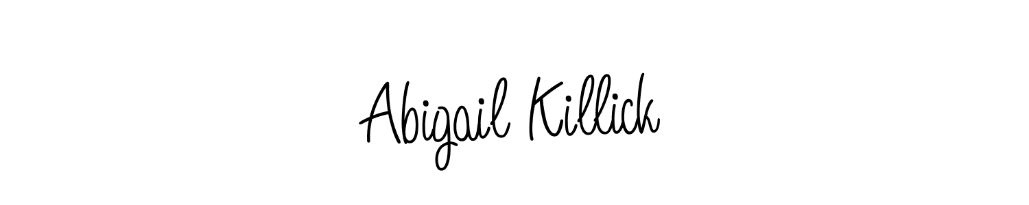 You should practise on your own different ways (Angelique-Rose-font-FFP) to write your name (Abigail Killick) in signature. don't let someone else do it for you. Abigail Killick signature style 5 images and pictures png