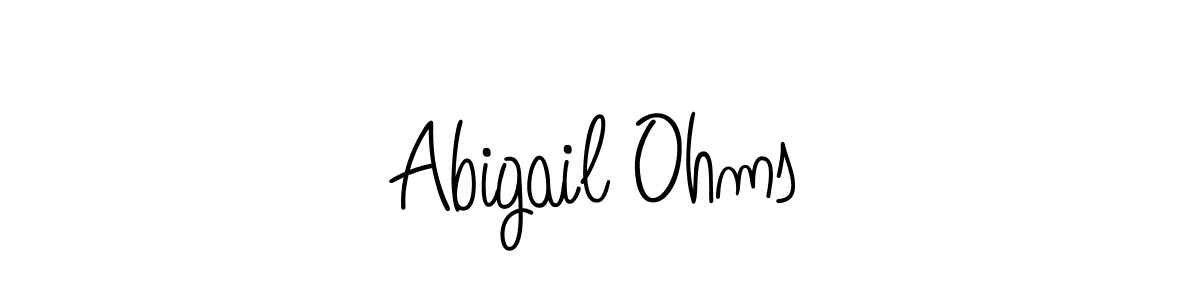 How to Draw Abigail Ohms signature style? Angelique-Rose-font-FFP is a latest design signature styles for name Abigail Ohms. Abigail Ohms signature style 5 images and pictures png