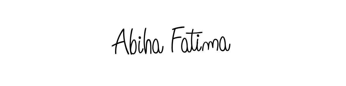 How to make Abiha Fatima name signature. Use Angelique-Rose-font-FFP style for creating short signs online. This is the latest handwritten sign. Abiha Fatima signature style 5 images and pictures png