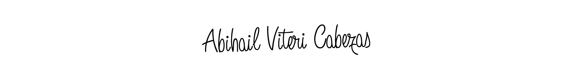 Use a signature maker to create a handwritten signature online. With this signature software, you can design (Angelique-Rose-font-FFP) your own signature for name Abihail Viteri Cabezas. Abihail Viteri Cabezas signature style 5 images and pictures png