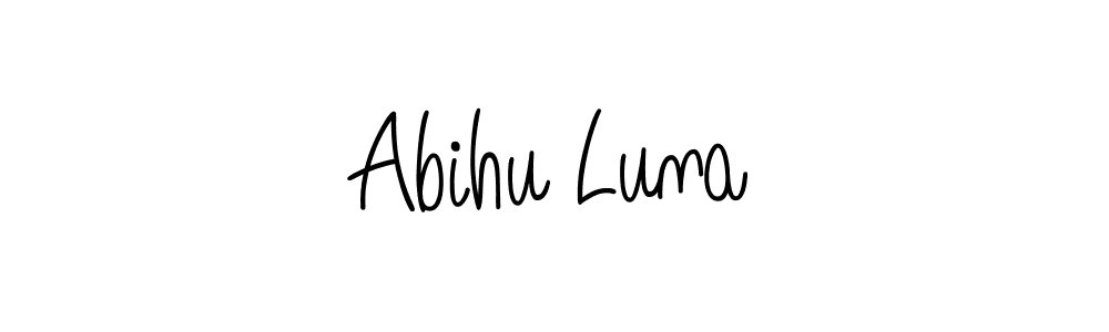 The best way (Angelique-Rose-font-FFP) to make a short signature is to pick only two or three words in your name. The name Abihu Luna include a total of six letters. For converting this name. Abihu Luna signature style 5 images and pictures png