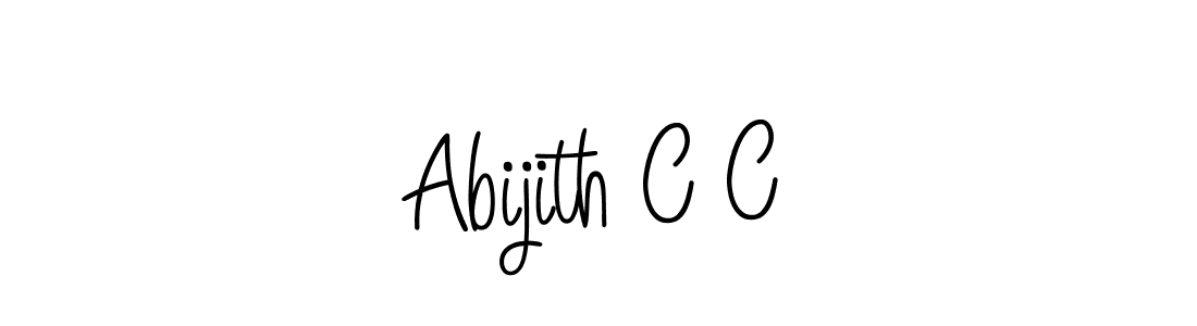 Design your own signature with our free online signature maker. With this signature software, you can create a handwritten (Angelique-Rose-font-FFP) signature for name Abijith C C. Abijith C C signature style 5 images and pictures png