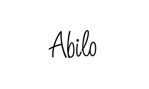 How to make Abilo name signature. Use Angelique-Rose-font-FFP style for creating short signs online. This is the latest handwritten sign. Abilo signature style 5 images and pictures png