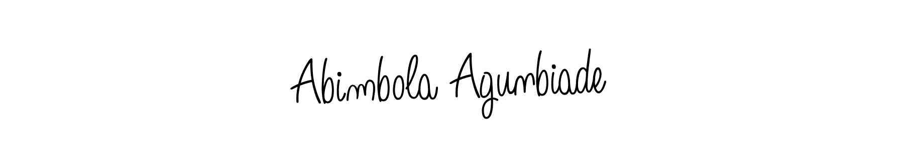 Make a beautiful signature design for name Abimbola Agunbiade. With this signature (Angelique-Rose-font-FFP) style, you can create a handwritten signature for free. Abimbola Agunbiade signature style 5 images and pictures png