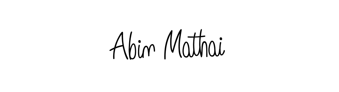 Design your own signature with our free online signature maker. With this signature software, you can create a handwritten (Angelique-Rose-font-FFP) signature for name Abin Mathai. Abin Mathai signature style 5 images and pictures png