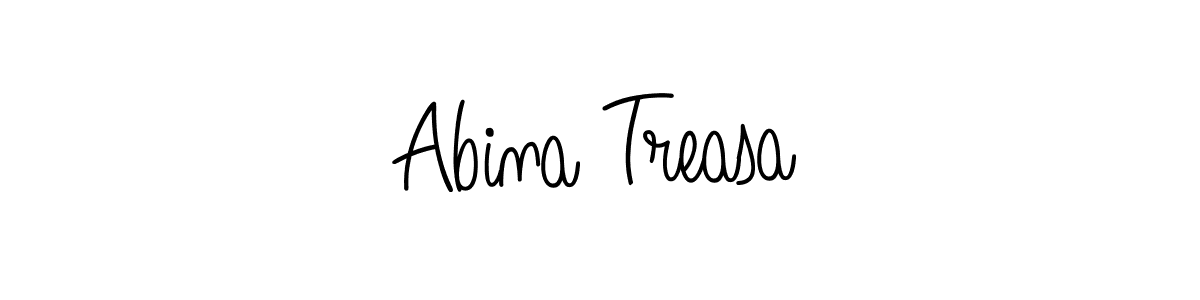 You should practise on your own different ways (Angelique-Rose-font-FFP) to write your name (Abina Treasa) in signature. don't let someone else do it for you. Abina Treasa signature style 5 images and pictures png