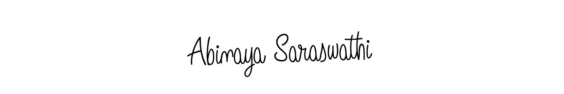 Create a beautiful signature design for name Abinaya Saraswathi. With this signature (Angelique-Rose-font-FFP) fonts, you can make a handwritten signature for free. Abinaya Saraswathi signature style 5 images and pictures png