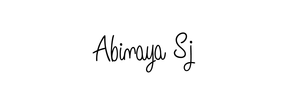 Create a beautiful signature design for name Abinaya Sj. With this signature (Angelique-Rose-font-FFP) fonts, you can make a handwritten signature for free. Abinaya Sj signature style 5 images and pictures png