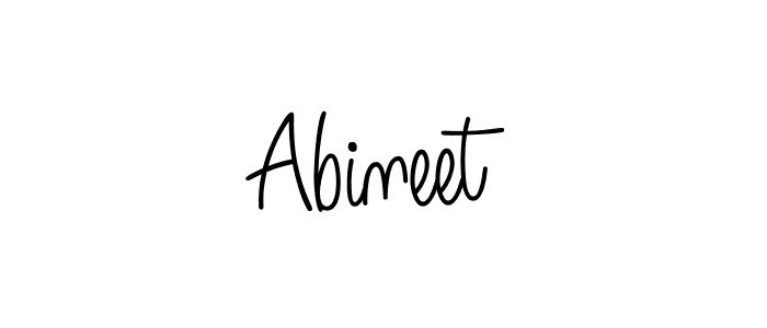 Make a beautiful signature design for name Abineet. With this signature (Angelique-Rose-font-FFP) style, you can create a handwritten signature for free. Abineet signature style 5 images and pictures png