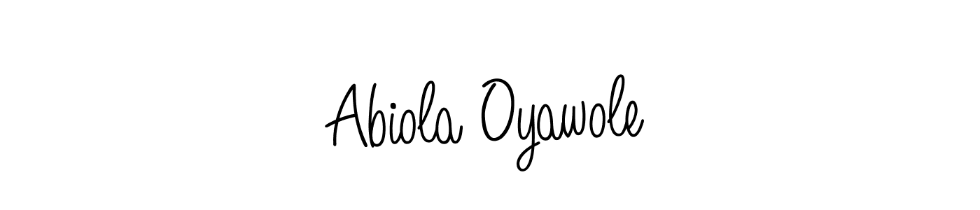 How to make Abiola Oyawole name signature. Use Angelique-Rose-font-FFP style for creating short signs online. This is the latest handwritten sign. Abiola Oyawole signature style 5 images and pictures png