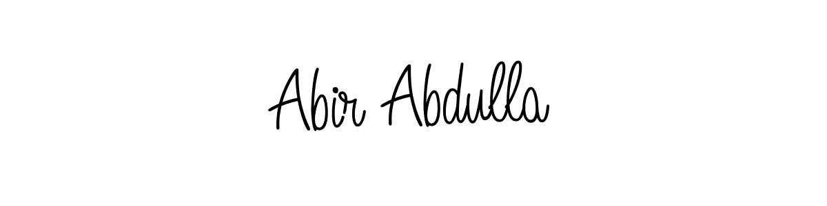 How to make Abir Abdulla name signature. Use Angelique-Rose-font-FFP style for creating short signs online. This is the latest handwritten sign. Abir Abdulla signature style 5 images and pictures png