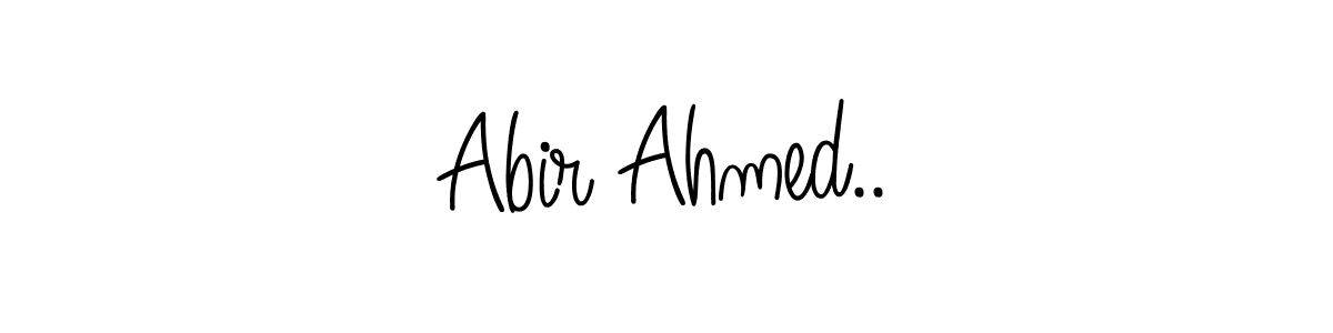 if you are searching for the best signature style for your name Abir Ahmed... so please give up your signature search. here we have designed multiple signature styles  using Angelique-Rose-font-FFP. Abir Ahmed.. signature style 5 images and pictures png