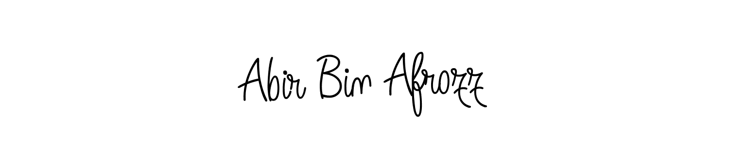 How to make Abir Bin Afrozz name signature. Use Angelique-Rose-font-FFP style for creating short signs online. This is the latest handwritten sign. Abir Bin Afrozz signature style 5 images and pictures png