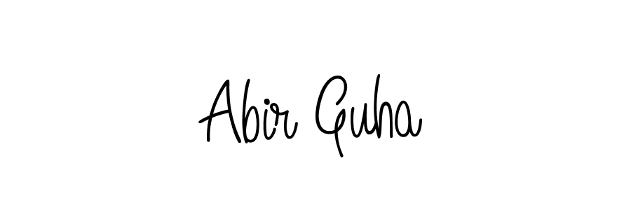 You should practise on your own different ways (Angelique-Rose-font-FFP) to write your name (Abir Guha) in signature. don't let someone else do it for you. Abir Guha signature style 5 images and pictures png