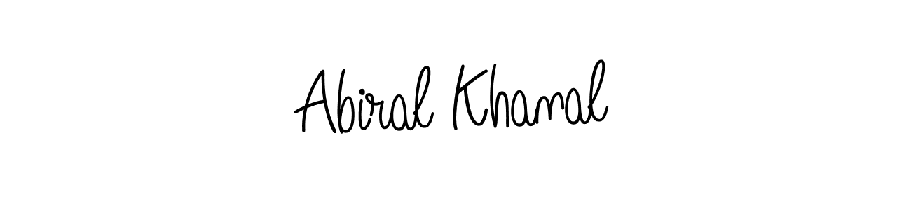 Create a beautiful signature design for name Abiral Khanal. With this signature (Angelique-Rose-font-FFP) fonts, you can make a handwritten signature for free. Abiral Khanal signature style 5 images and pictures png