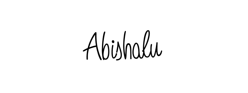if you are searching for the best signature style for your name Abishalu. so please give up your signature search. here we have designed multiple signature styles  using Angelique-Rose-font-FFP. Abishalu signature style 5 images and pictures png