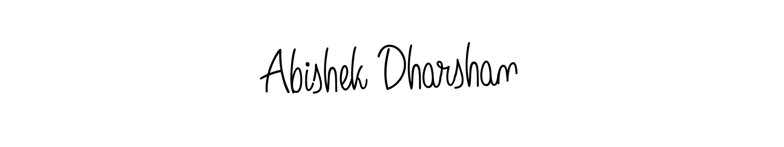 Use a signature maker to create a handwritten signature online. With this signature software, you can design (Angelique-Rose-font-FFP) your own signature for name Abishek Dharshan. Abishek Dharshan signature style 5 images and pictures png