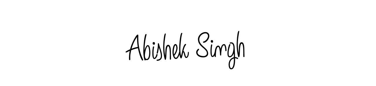 The best way (Angelique-Rose-font-FFP) to make a short signature is to pick only two or three words in your name. The name Abishek Singh include a total of six letters. For converting this name. Abishek Singh signature style 5 images and pictures png
