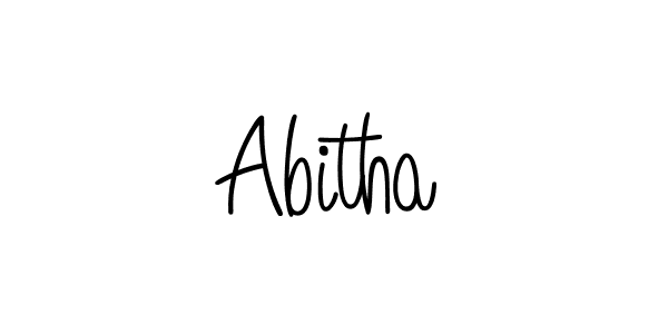 Design your own signature with our free online signature maker. With this signature software, you can create a handwritten (Angelique-Rose-font-FFP) signature for name Abitha. Abitha signature style 5 images and pictures png