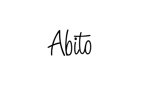 if you are searching for the best signature style for your name Abito. so please give up your signature search. here we have designed multiple signature styles  using Angelique-Rose-font-FFP. Abito signature style 5 images and pictures png