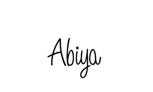Abiya stylish signature style. Best Handwritten Sign (Angelique-Rose-font-FFP) for my name. Handwritten Signature Collection Ideas for my name Abiya. Abiya signature style 5 images and pictures png