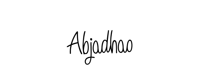 Design your own signature with our free online signature maker. With this signature software, you can create a handwritten (Angelique-Rose-font-FFP) signature for name Abjadhao. Abjadhao signature style 5 images and pictures png