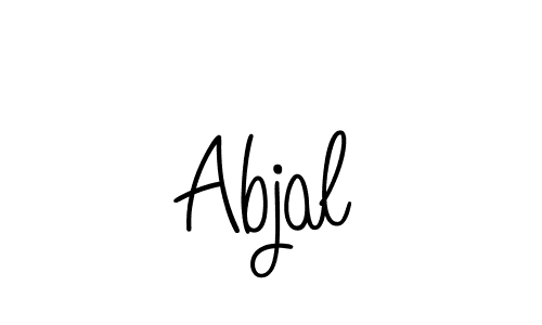 Create a beautiful signature design for name Abjal. With this signature (Angelique-Rose-font-FFP) fonts, you can make a handwritten signature for free. Abjal signature style 5 images and pictures png