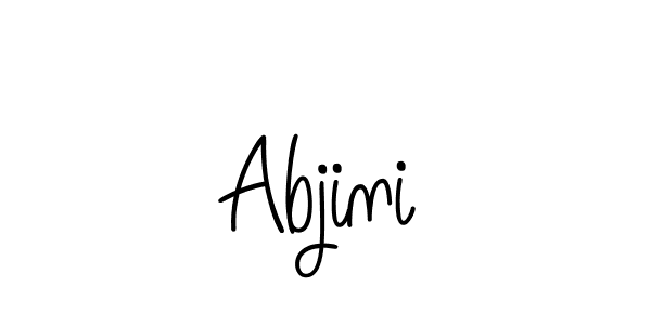 You should practise on your own different ways (Angelique-Rose-font-FFP) to write your name (Abjini) in signature. don't let someone else do it for you. Abjini signature style 5 images and pictures png