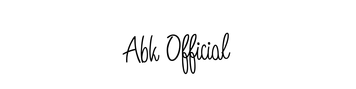 Abk Official stylish signature style. Best Handwritten Sign (Angelique-Rose-font-FFP) for my name. Handwritten Signature Collection Ideas for my name Abk Official. Abk Official signature style 5 images and pictures png