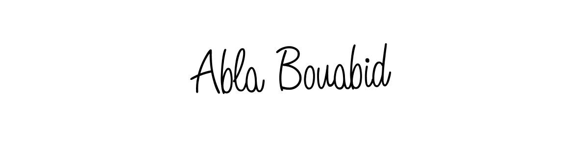 Abla Bouabid stylish signature style. Best Handwritten Sign (Angelique-Rose-font-FFP) for my name. Handwritten Signature Collection Ideas for my name Abla Bouabid. Abla Bouabid signature style 5 images and pictures png