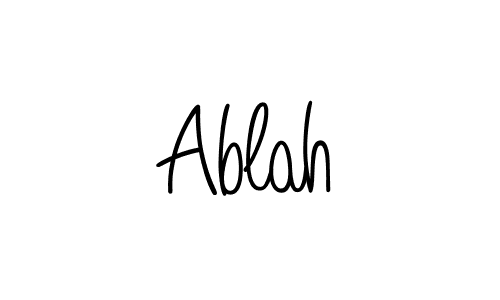 Design your own signature with our free online signature maker. With this signature software, you can create a handwritten (Angelique-Rose-font-FFP) signature for name Ablah. Ablah signature style 5 images and pictures png