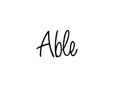 How to make Able name signature. Use Angelique-Rose-font-FFP style for creating short signs online. This is the latest handwritten sign. Able signature style 5 images and pictures png