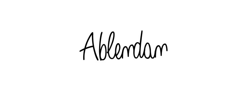 How to make Ablendan name signature. Use Angelique-Rose-font-FFP style for creating short signs online. This is the latest handwritten sign. Ablendan signature style 5 images and pictures png