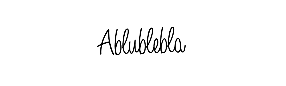 Make a beautiful signature design for name Ablublebla. With this signature (Angelique-Rose-font-FFP) style, you can create a handwritten signature for free. Ablublebla signature style 5 images and pictures png