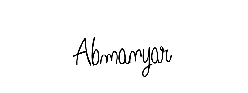 Create a beautiful signature design for name Abmanyar. With this signature (Angelique-Rose-font-FFP) fonts, you can make a handwritten signature for free. Abmanyar signature style 5 images and pictures png